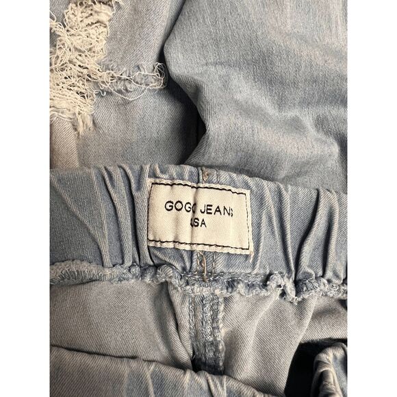 GOGO Jeans Distressed Denim Joggers Size 3 - Picture 9 of 9